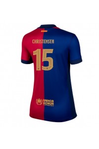 Barcelona Andreas Christensen #15 Voetbaltruitje Thuis tenue Dames 2024-25 Korte Mouw